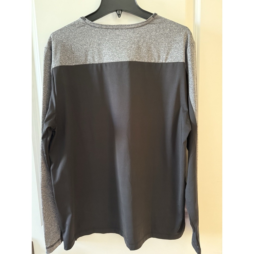 Tailorbyrd Sport Mens M Black Gray Crew Neck Long Sleeve Lt Sweatshirt Pullover - Picture 2 of 5